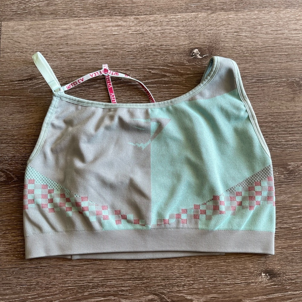 Gymshark Mint and Pink Sports Bra